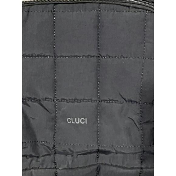CLUCI Puffy Quilted Backpack for Women Black - Picture 3 of 7